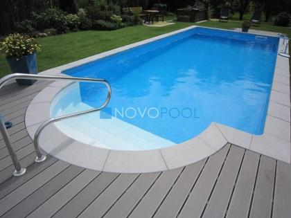 GFK POOL Schwimmbecken 8 20 x 3 10 x 1 55 SET Schwimmpool Fertigbecken