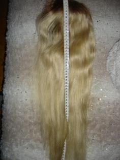T-Part Lace Wig ECHTHAARPerücke Hellblond 613 dunkles Rooting Makel