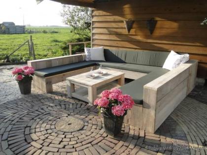 Extravagante Bouholz U-Loungebank Unna bei www. exklusivdutchdesign. de