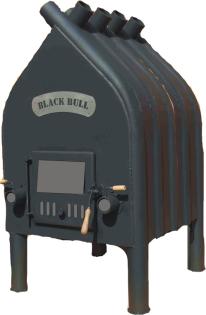 Warmluftofen Werkstattofen Holzofen Black Bull 14 5 kW