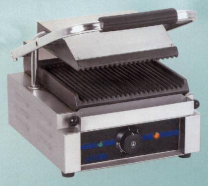 Elektro-Kontaktgrill Grillplatten gerillt