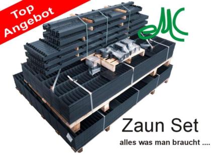 55 m Doppelstabmatten Zaunelemente Stahl-Gitter Zaun Drahtzaun Höhe 1 63 m mit