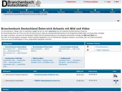 Firmeneinträge schon ab 5 00 Euro pro Jahr. www. branchenbuch-video. de