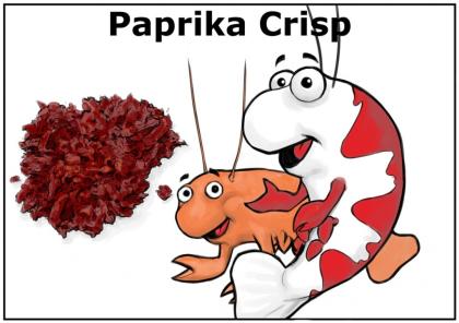 Paprika Crisp / Chips 30g Futter f. Garnelen Schnecken und Krebse