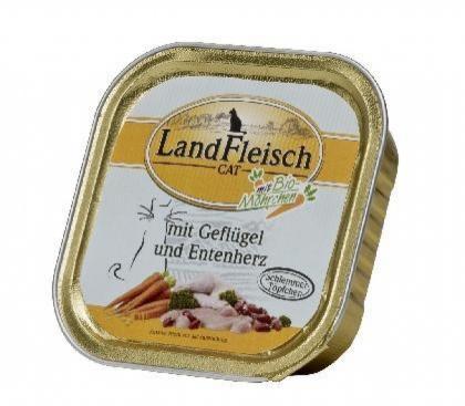 Landfleisch Cat Schlemmertopf Geflügel Entenherz 30 x 100g