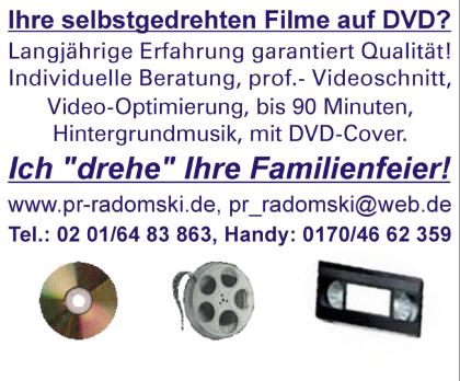 Ihre selbstgedrehten Videofilme auf DVD