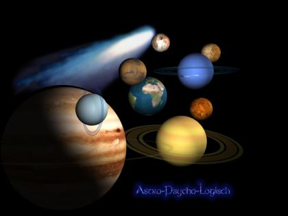 Kostenloser Bildschirmschoner Planetenreise in 3D mit Sternzeichen