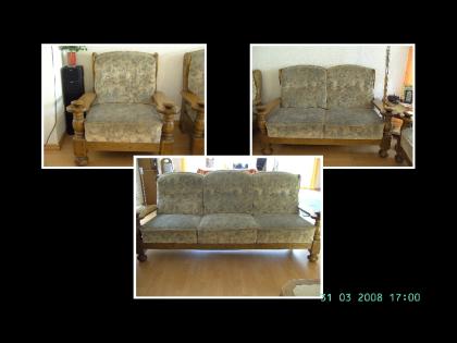 Sitzgarnitur mit Sessel Zwei- und Dreisitzercouch