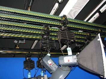 Deckenschienensystem für Scheinwerfer für Fotostudio