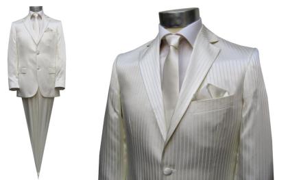 Glanz HOCHZEITSANZUG MUGA o. Bundfalte Gr. 50 Creme/Ivory