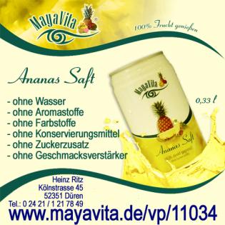 MayaVita verschenkt Anananassaft - die müssen verrückt sein