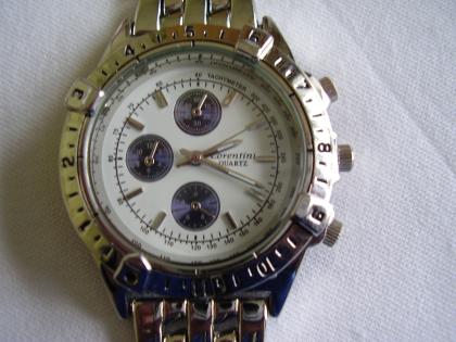 Silberner Designer Chronograph aus dem Hause Lorentini
