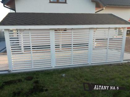 CARPORT GARAGENVORDACH HOLZÜBERDACHUNG FÜR AUTO 3 5x6m