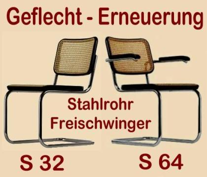 Geflechterneuerung an Thonet S32 u. S64 sowie baugleiche Modelle
