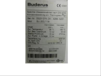 Speicher-Wassererwärmer Buderus SU 200/1W