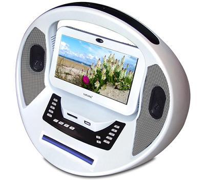 Tragbare Bombox 7 TFT LCD DVD Radio USB Ipod Station Karaoke