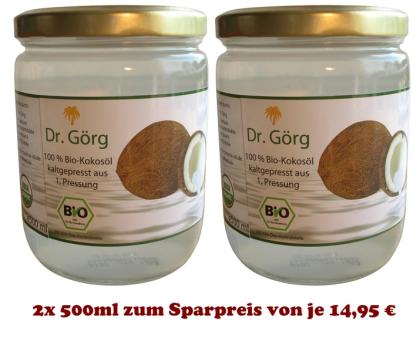 100 Kokosöl Extra-Auslese aus 1. Pressung