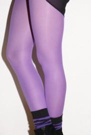 Lila Microfaser Strumpfhose blickdicht