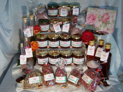 Rosen Marmeladen aus essbaren Rosen