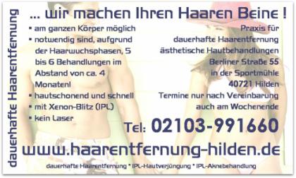 Dauerhafte Haarentfernung . IPL . kein Laser . Düsseldorf . Wuppertal .