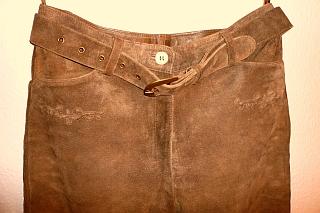 Damen-Wildlederhose Gr. 42 ladenneu