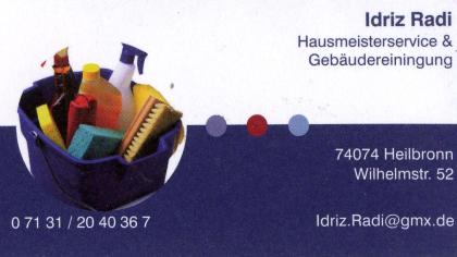 Idriz Radi Hausmeister Service Gebäudereinigung