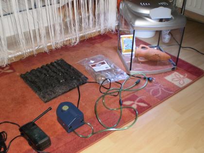 Kleines Panorama Aquarium mit Zubehör ca 30liter