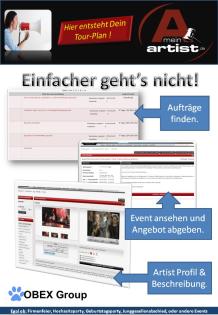 Kostenlos nach Künstler und Eventdienstleister ausschreiben