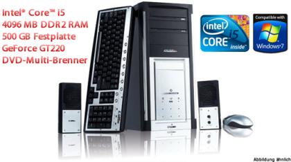 PC Intel Core i5-750 4096MB DDR2 500GB 20x DVD