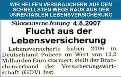 Lebensversicherungen mit unserem Geld kaufen und hohe Provisionen kassieren
