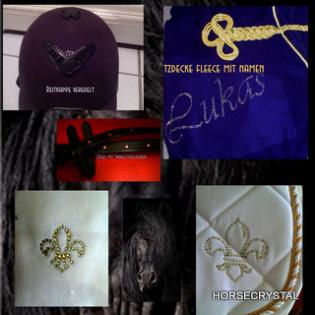 Glitzer Strass und Swarovski Bügelmotive Accessoires