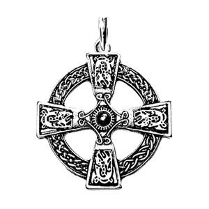 CELTIC CROSS Amulett versilbert . www. ANTIK-GROUP. com