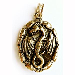 Kettenanhänger DRACHENAMULETT - Made by www. ANTIK-GROUP. com