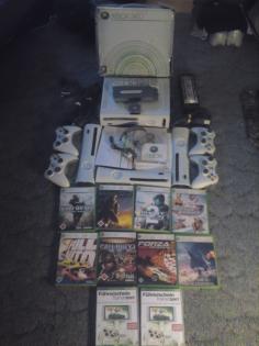 XBOX 360-top 180hgelaufen-4controller-20gb festp.