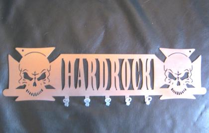 HARDROCK Schlüsselbrett oder Wandgarderobe / Flurgarderobe HARD ROCK Schild Ha