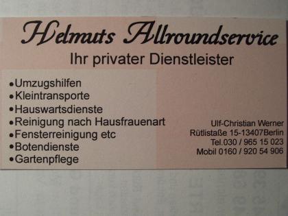 Hilfsdienste aller art 030/96515023 z. b Umzugshilfe Hauswartsdienste e. t. c