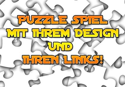 FLASH PUZZLE-SPIEL MIT IHREM DESIGN IHREM LOGO UND LINKS ZU IHRER WEBSITE