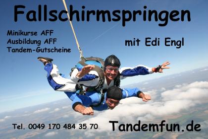 Fallschirmspringen im Waldviertel Niederösterreich Fromberg nähe Wien