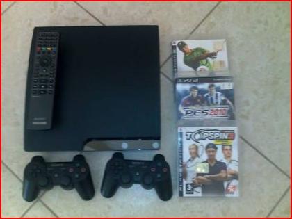 PS3 Slim 250GB inkl Festplatte Kaufdatum Oktober 2022 inkl 3 Spielen und 2 Kontr
