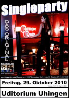 Singleparty am Freitag 29. 10. 2022 - partyduo. com - Uditorium Stadthalle Uhingen