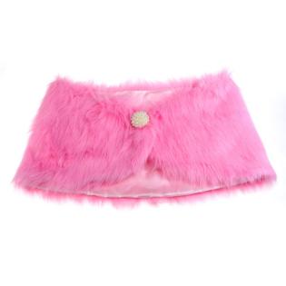 Rosa Kunst Pelz Jacke