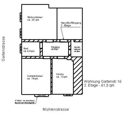 2 Zi. Wohnung 62 qm zum 01. 11. 2022 in MG-Rheydt zu vermieten