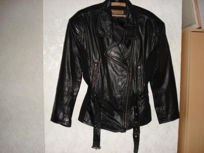 Schwarze Lederjacke Grösse M