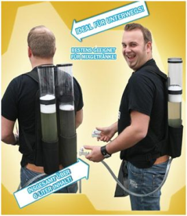 Partyknallaer Bierrucksack getränkerucksack 2 x 3 ltr.