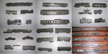 ZINN-EISENBAHNWAGGONS