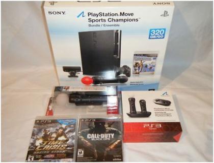 PS3 Slim 320GB PS3 MOVE Bundle Toll inkl 3 Spiele