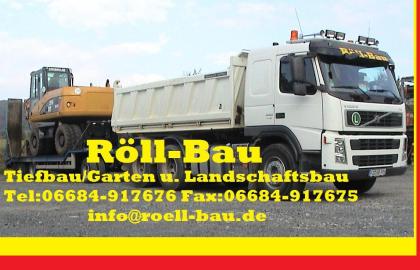Röll-Bau Nüsttal Tiefbauarbeiten Erdabau Kanalbau Pflasterarbeiten Natursteina