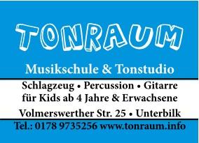 TONRAUM MUSIKSCHULE SCHLAGZEUG GITARREN UNTERRICHT IN DÜSSELDORF