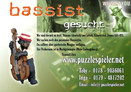 Bassist gesucht