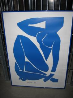 Blaue Frau von Matisse gerahmt 61 x 81 cm